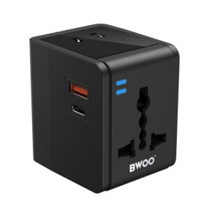 Travel Adapter 15W 2 in 1 with Type-C + USB-A for EU UK AUS US