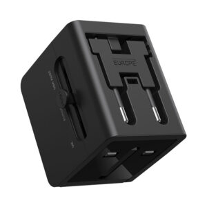 Travel Adapter 15W 2 in 1 with Type-C + USB-A for EU UK AUS US