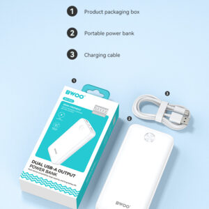 BWOO DUAL USB-A OUTPUT POWER BANK (P32) 20000MAH