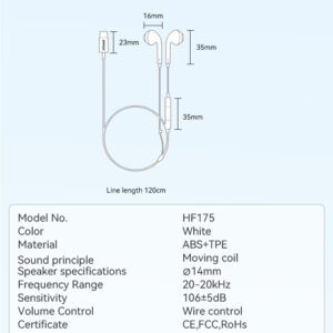 BWOO STERIO WIRED HEADSET (HF-175) type c