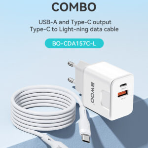 BWOO 20W CHARGER COMBO (BO-CDA157C-L)