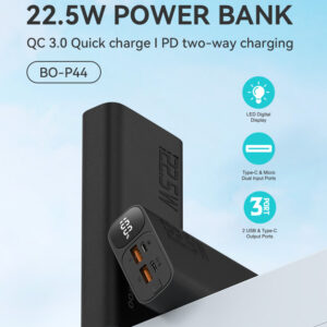 BWOO POWER BANK (P44) (22.5W-20000MAH)