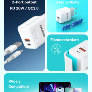 BWOO PD 20W / QC3.0 FAST WALL CHARGER (CDA 157)