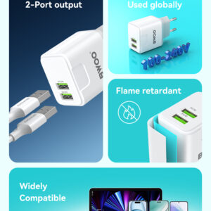 BWOO 2 USB Fast charger(CDA-158)